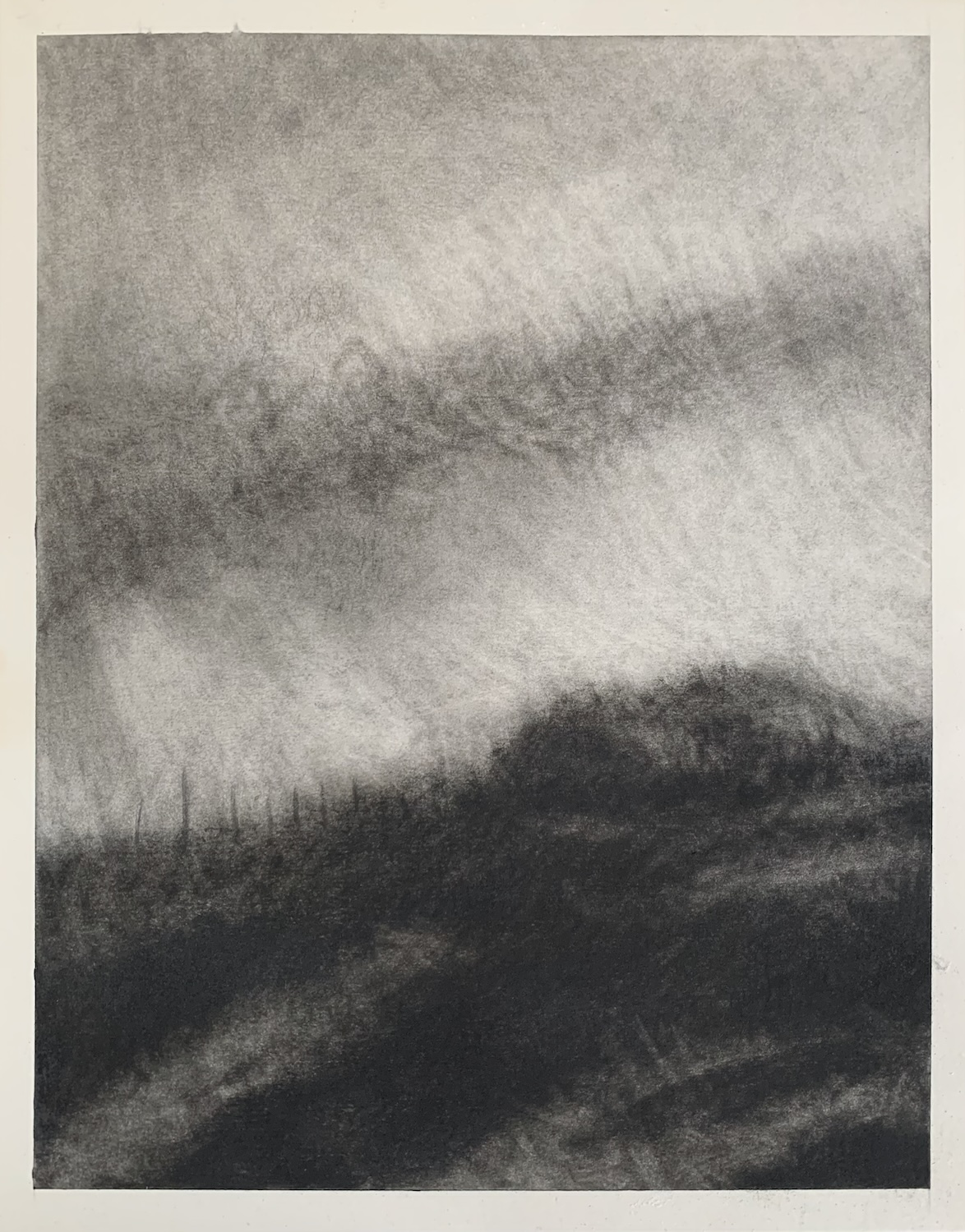 coudburst charcoal sketch
